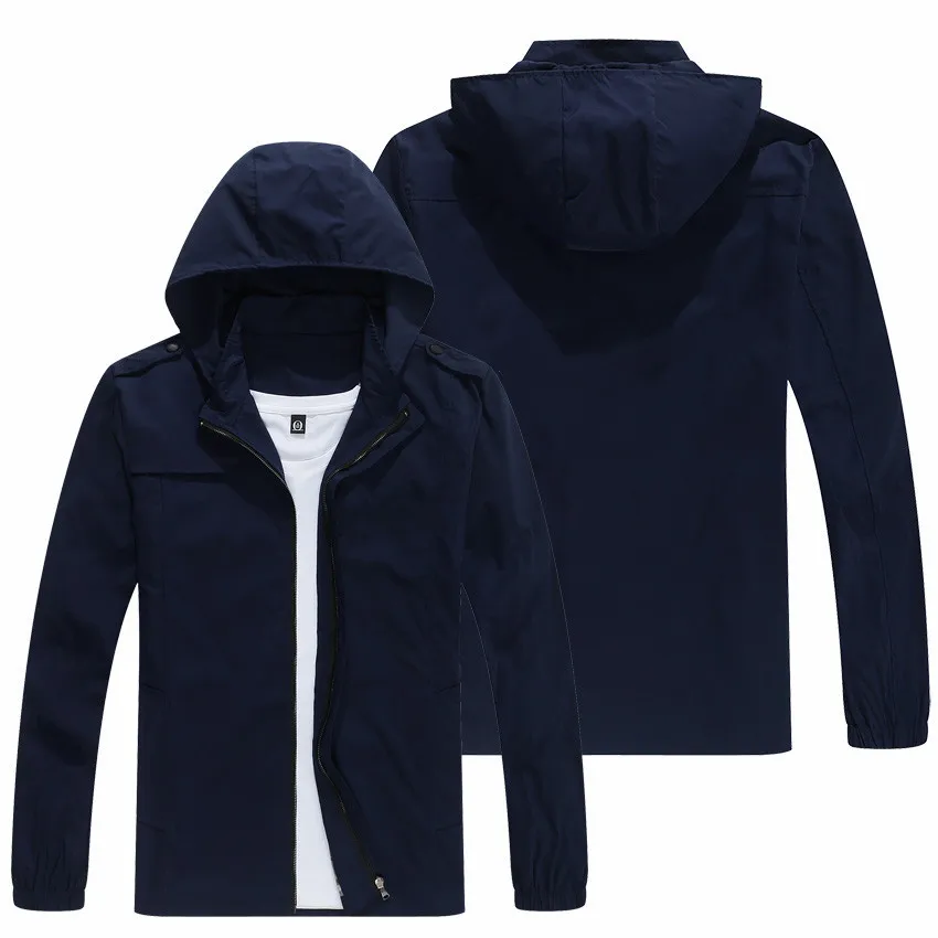 Мужская тонкая куртка с капюшоном уличная спортивная одежда Высококачественная