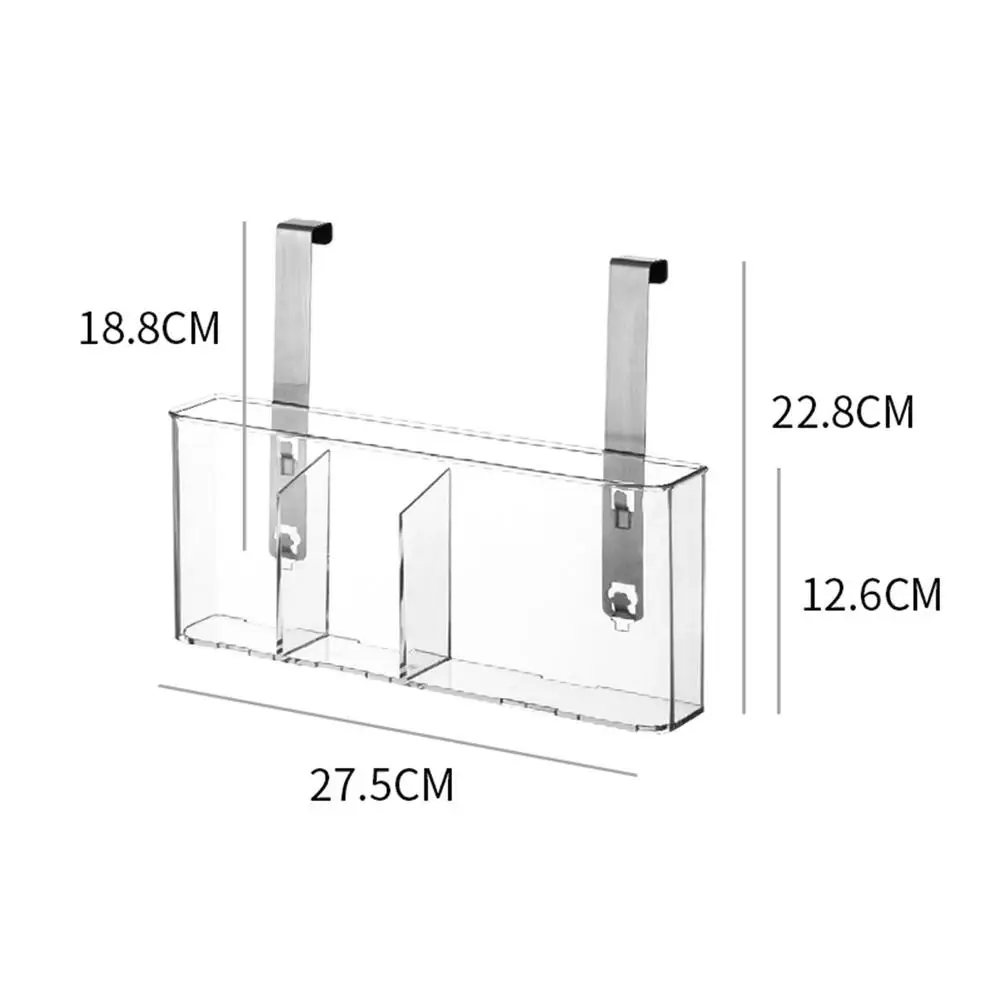 

Door-Back Hanging Shelf Punch-Free Kitchen Cabinet Storage Box Accessory Home Decoration Holder Storage Kitchen Accessory