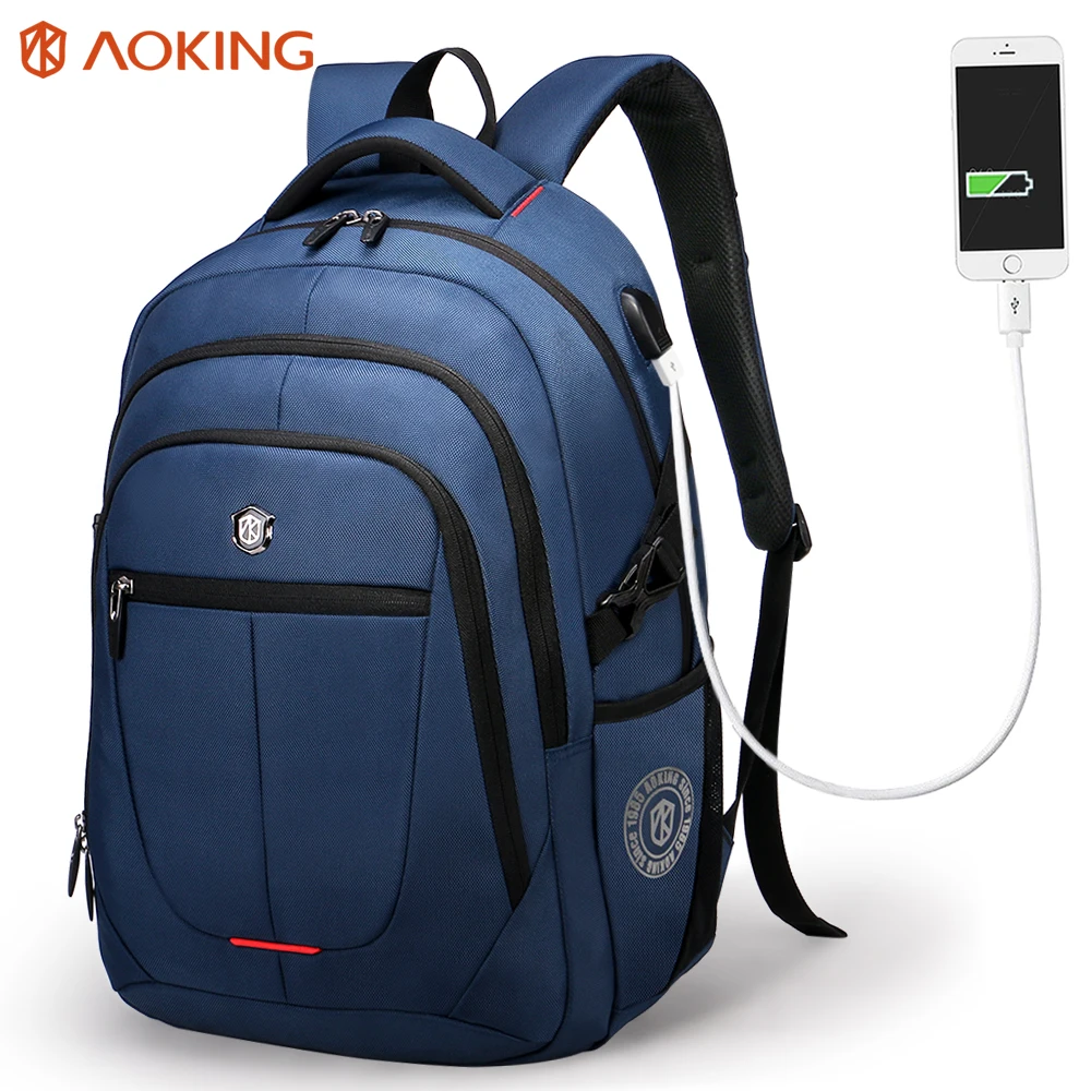 Aoking дорожный рюкзак с внешним usb портом для зарядки и отражающей полоской женщин