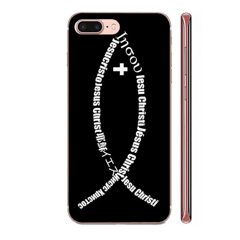 Jesus Christian Fish Логотип Новый для Galaxy Alpha Note 10 Pro A10 A20 A20E A30 A40 A50 A60 A70 A80 A90 M10 M20 M30 M40 |
