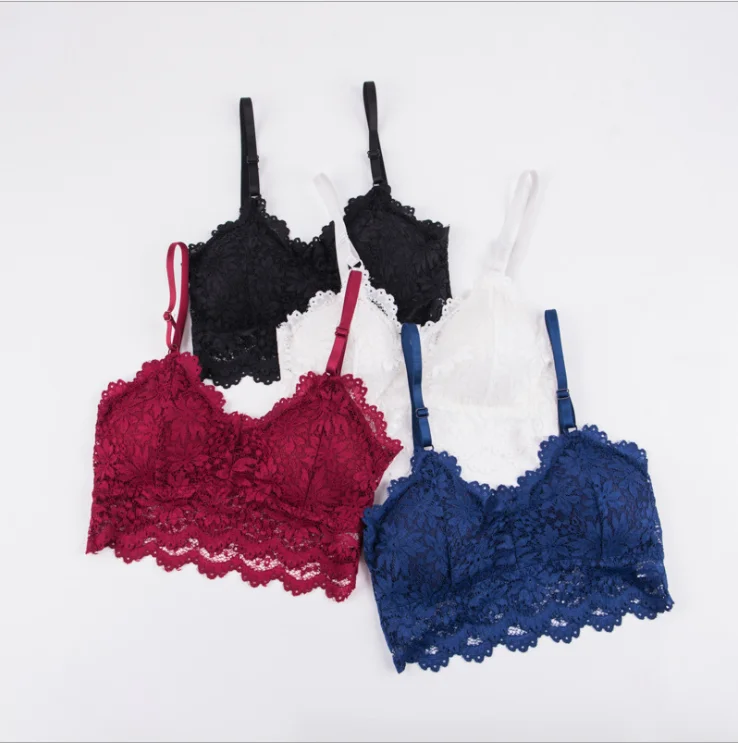 Женский бюстгальтер на груди бордовое хлопковое нижнее белье кружевной