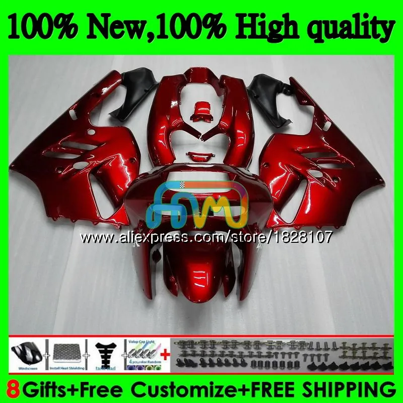 

Body For KAWASAKI ZX900 900 CC Glossy red ZX 900 9 R 19BS.4 9R 900CC ZX-9R ZX9R 94 95 96 97 1994 1995 1996 1997 Fairings kit hot