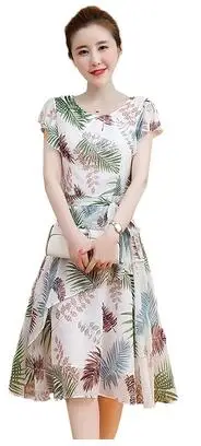 2019 летнее платье с коротким рукавом для работы OL женское Бохо ТРАПЕЦИЕВИДНОЕ