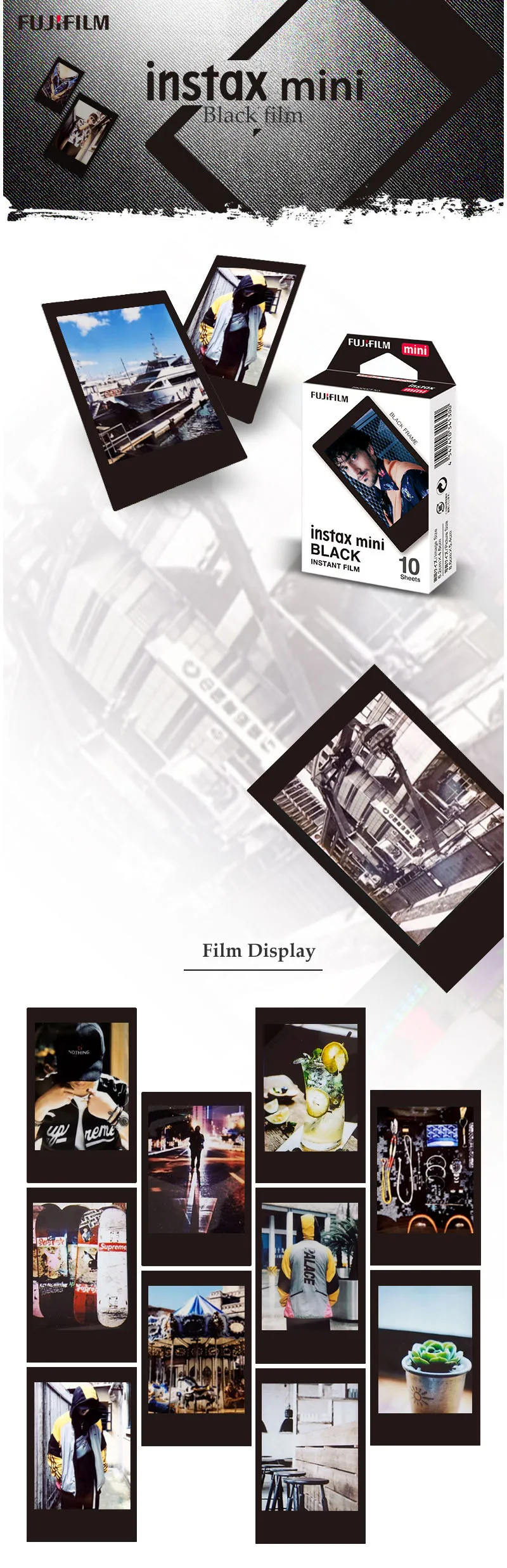 Подлинная Fujifilm Instax Mini 8 9 цветная фотобумага 10 шт. для Fuji 9 8 7s 50 90 25 70 Share SP-2 SP-1 Liplay мгновенная камера