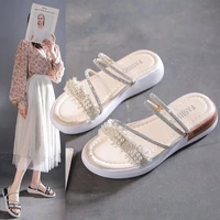 thick soled sandals and slippers women 2021 new summer platform shoes with korean womens sandals and slippers tide