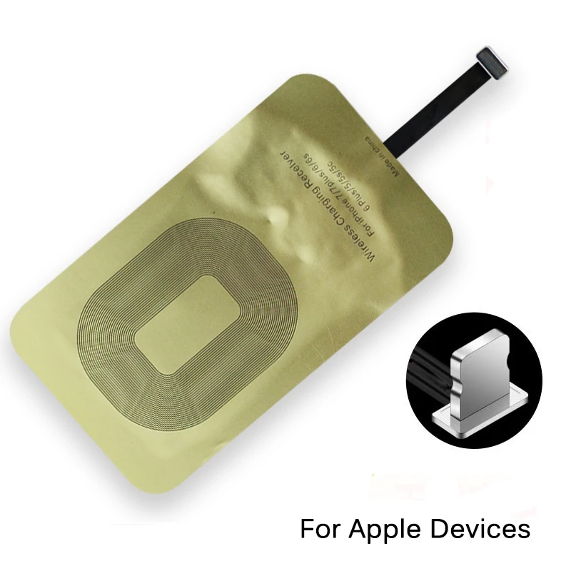 ForiPhone Qi беспроводной зарядный приемник для iPhone 7 6s Plus 5s Micro usb type C универсальное Быстрое беспроводное зарядное устройство для samsung huawei Xiaomi - Тип штекера: ForiPhone