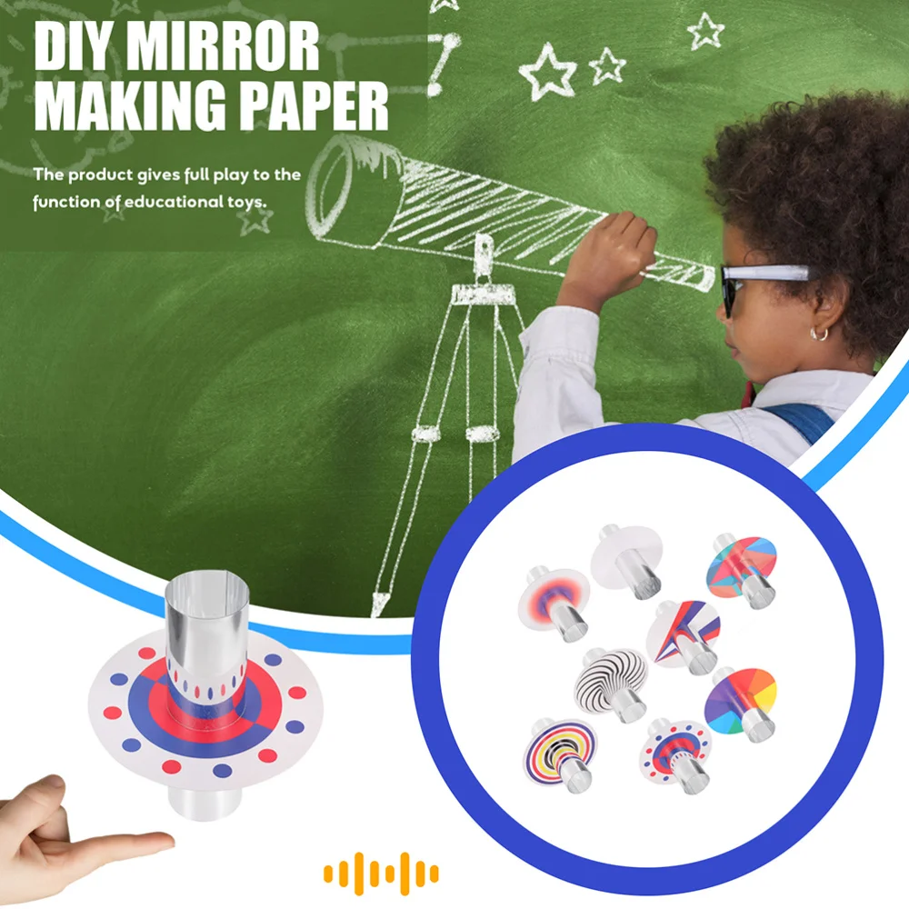 

7 Pcs Kids DIY Mirror Making Paper Students Magical Mirror Making Papers