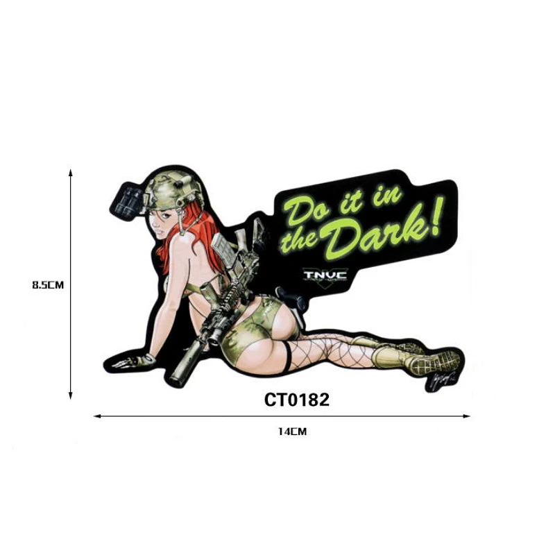 3 шт. TNVC Ночное видение Тактический сексуальная девушка наклейки для автомобиля