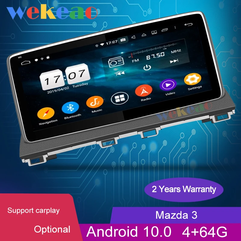 Wekeao 10 25 &quotсенсорный экран 1 Din Android 0 Авторадио для Mazda 3 автомобильный
