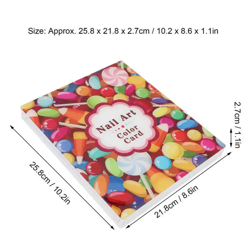 

Nail Tools Nails Accessoires 96 Colors Nail Color Display Book Nail Tip Gel Polish Display Color Card Chart Accessory Nails