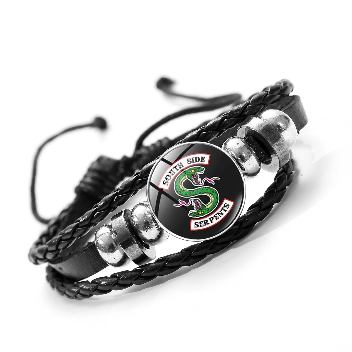 Кожаные браслеты с тайнами ривердейла &quotюжные змеи&quot поп-панк гот Черный
