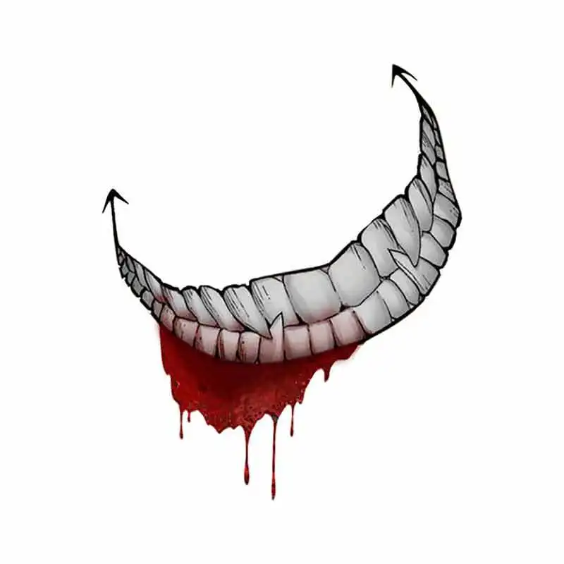 

SZWL Creative Sticker Evil Smile Decal Vinyl Waterproof Sunscreen 3D Windshield Occlusion Scratch Decals Accessories,13cm*10cm