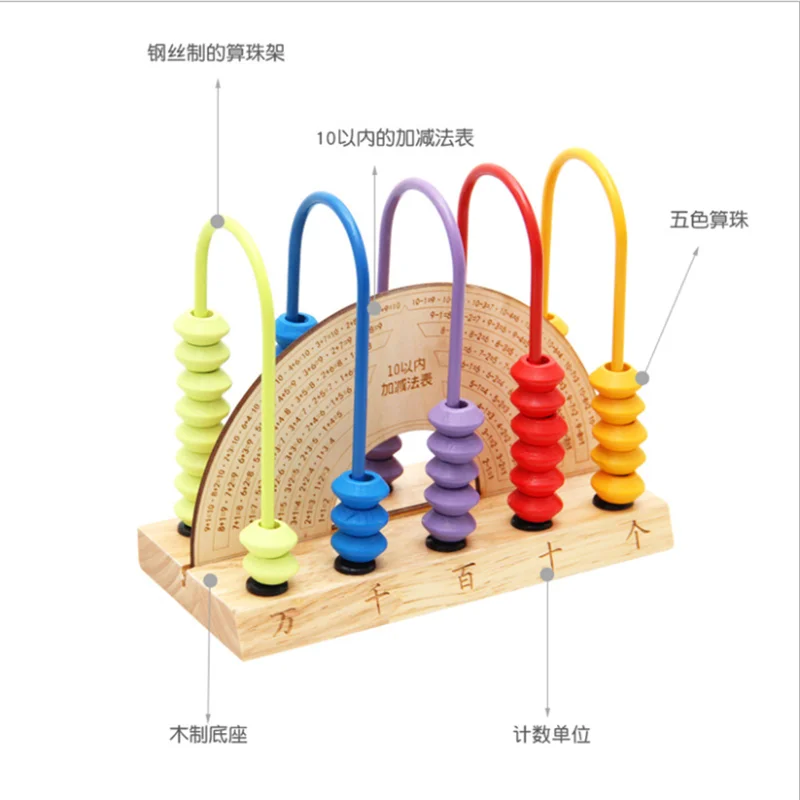 Colorful Addition Subtraction Calculation Rack Abacus Math Toys For Children Early Learning Education Wooden Arithmetic tool | Игрушки и