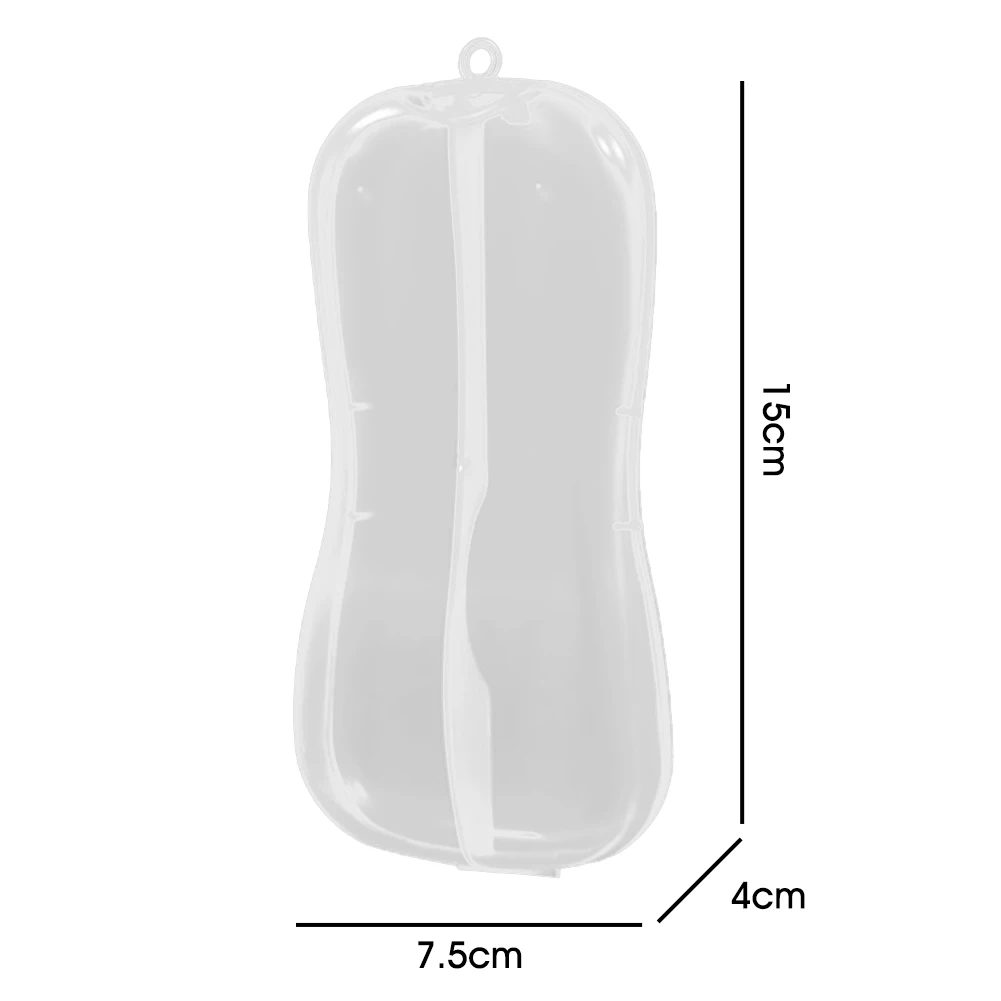 

Hot Baby Storage Box 1Pcs Transparent for Travel Portable 2 Grids Infant Supplies Feeding Spoon Container Spoon Fork Organizer