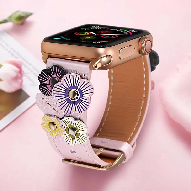 Ремешок кожаный для Apple Watch iWatch SE Series 6 5 4 3 2 1 38 мм 40 42 44 мм|Ремешки часов| |