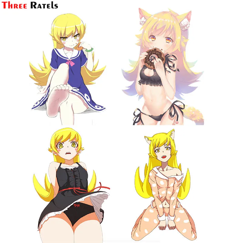 Три Ratels F3 Oshino Shinobu Милая аниме девушка для Monogatari Автомобильная Наклейка