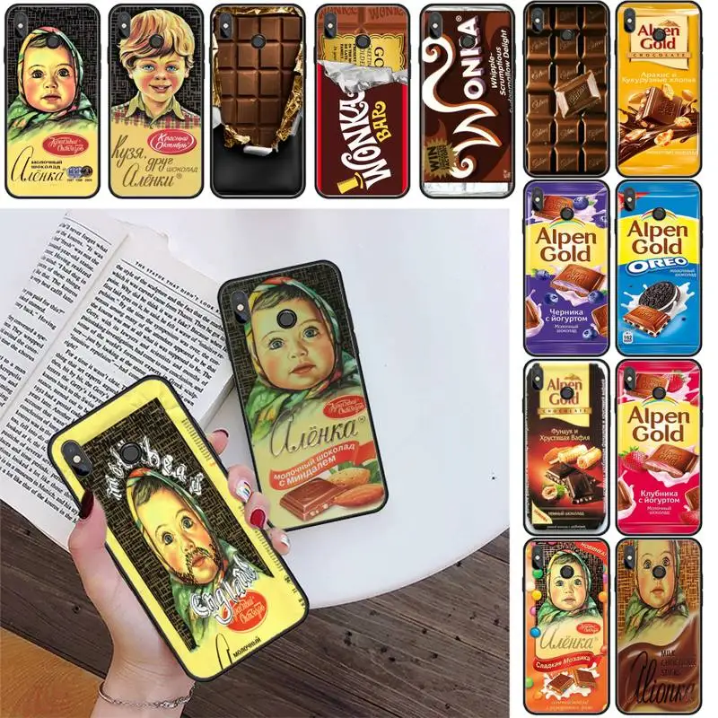 MaiYaCa alenka bar wonka чехол для телефона с шоколадом Xiaomi Redmi 4X 5Plus 6A 7 7A 8 8A Note 4 5 9 8T 8Pro