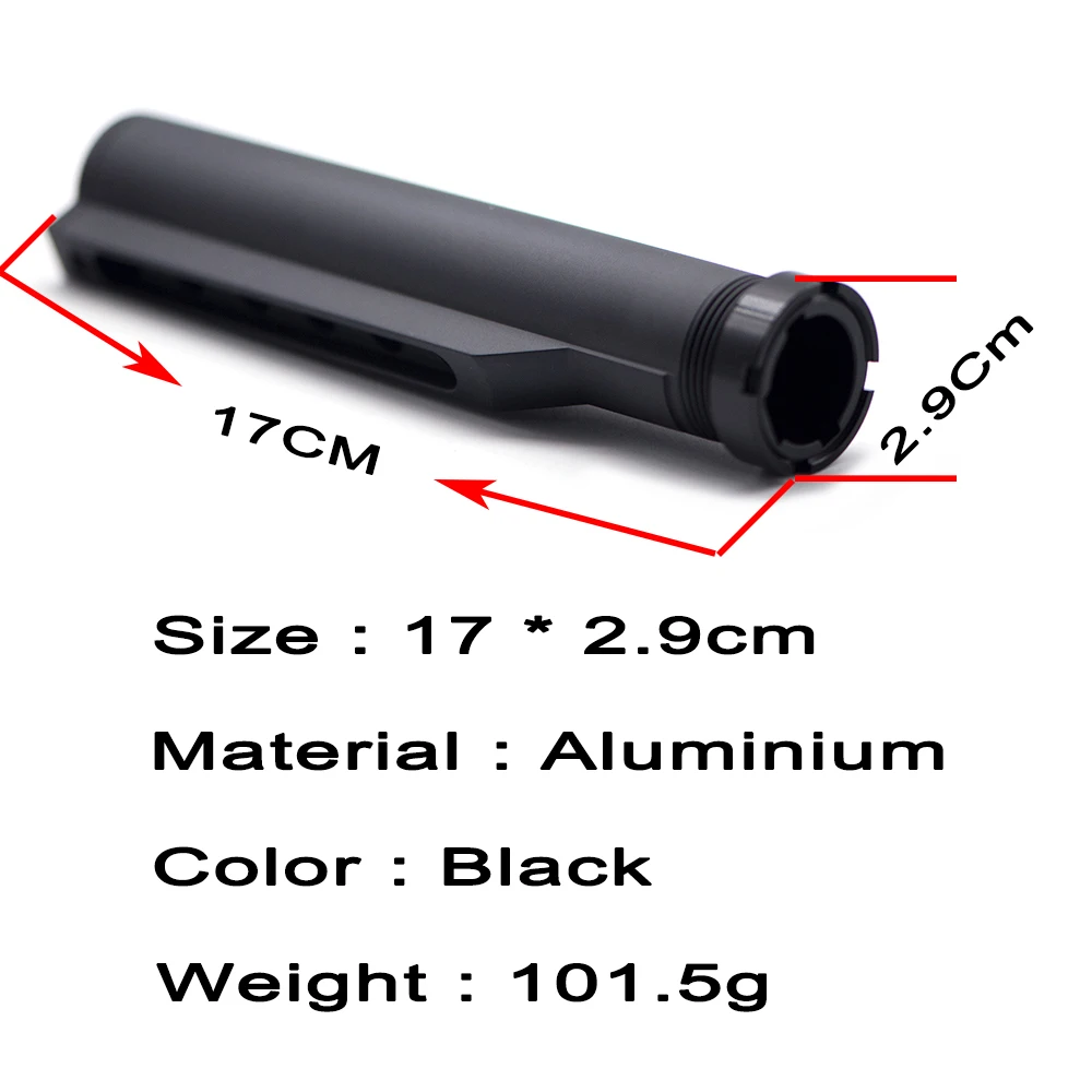 

Cnc 6 Position Stock Mil-spec Buffer Tube Airsoft Air Guns For G&p Jg Classic Army Vfc M4 M16 Aeg Rifles Paintball Accessories