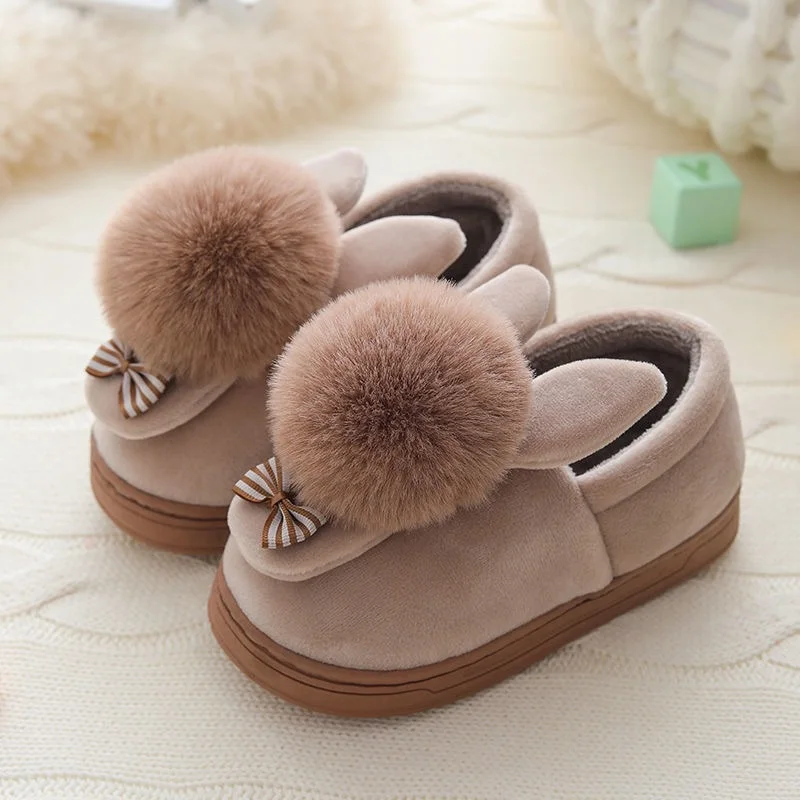 Детские зимние тапочки для девочек и мальчиков хлопковые домашние с мультяшным