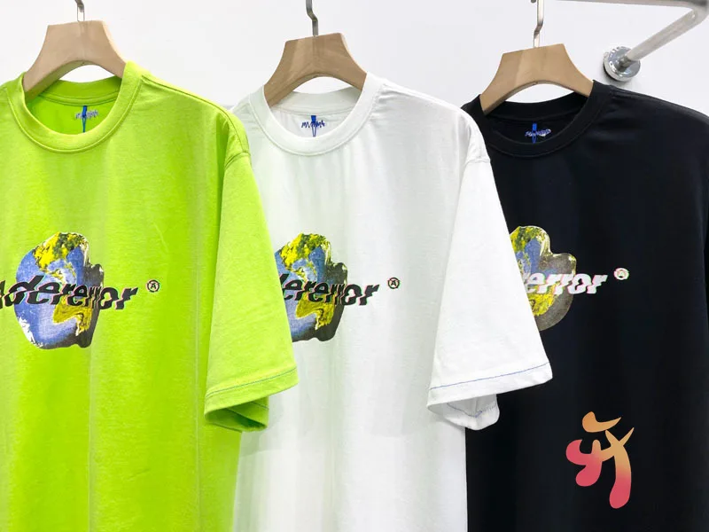 

Oversize Ader Error T-shirts Earth Print Loose Round Neck T-shirt Adererror Street Boyfriend Style Couple Short-sleeved Tops