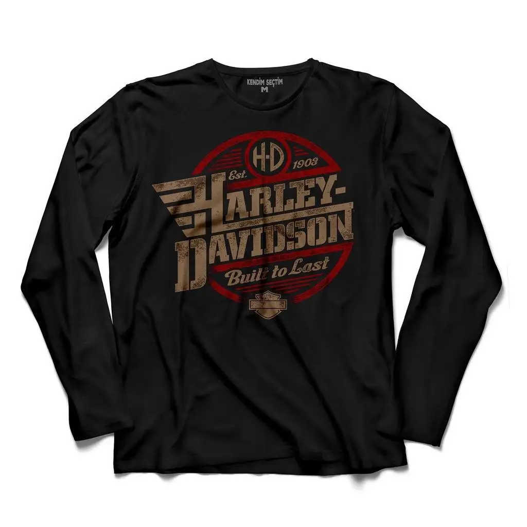 

HARLEY MOTORCYCLES DAVDSON BUILT TO LAST EST LONG SLEEVE T-SHIRT for
