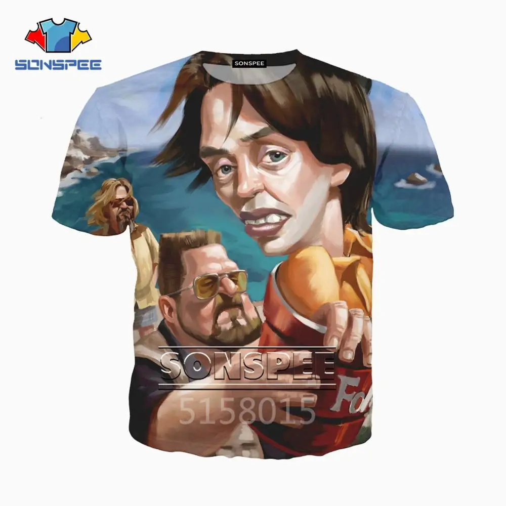 SONSPEE The Big Lebowski Harajuku/Мужская и женская одежда с 3D принтом футболка в стиле хип хоп