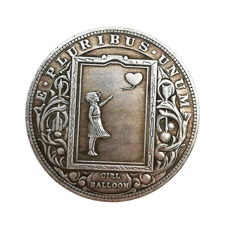 Хобо монета любовь девушка воздушный шар Морган памятная семейная коллекция