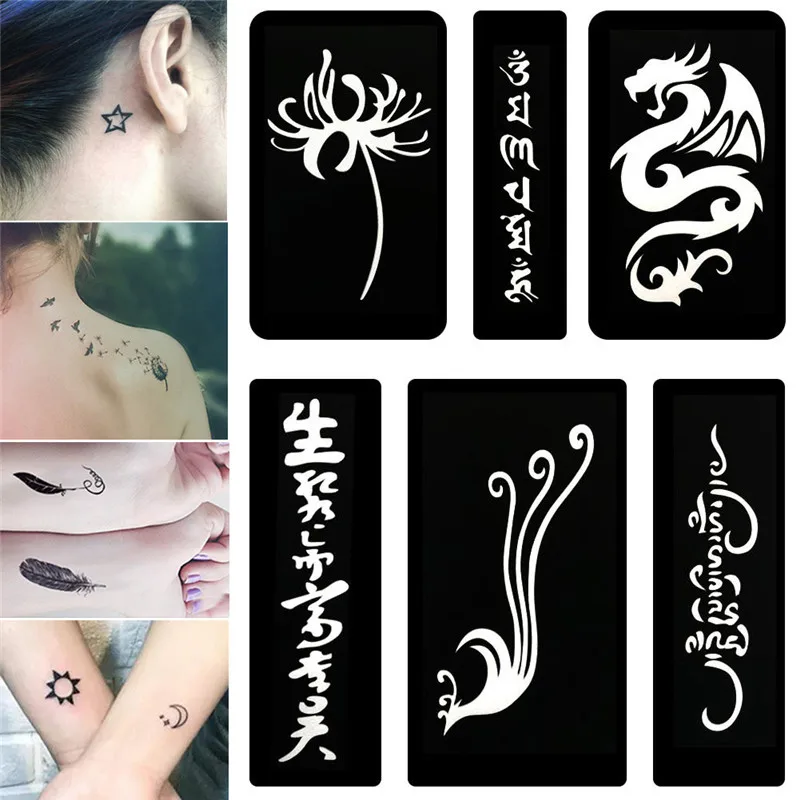108 шт. трафареты для татуировок | Красота и здоровье