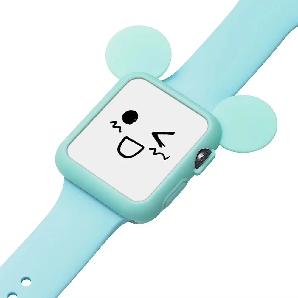 Прекрасный силиконовый чехол с Микки для Apple Watch, чехол серии 4 44/40 мм, Мягкий защитный чехол с рисунком для iWatch 3 2 1 38 мм 42 мм