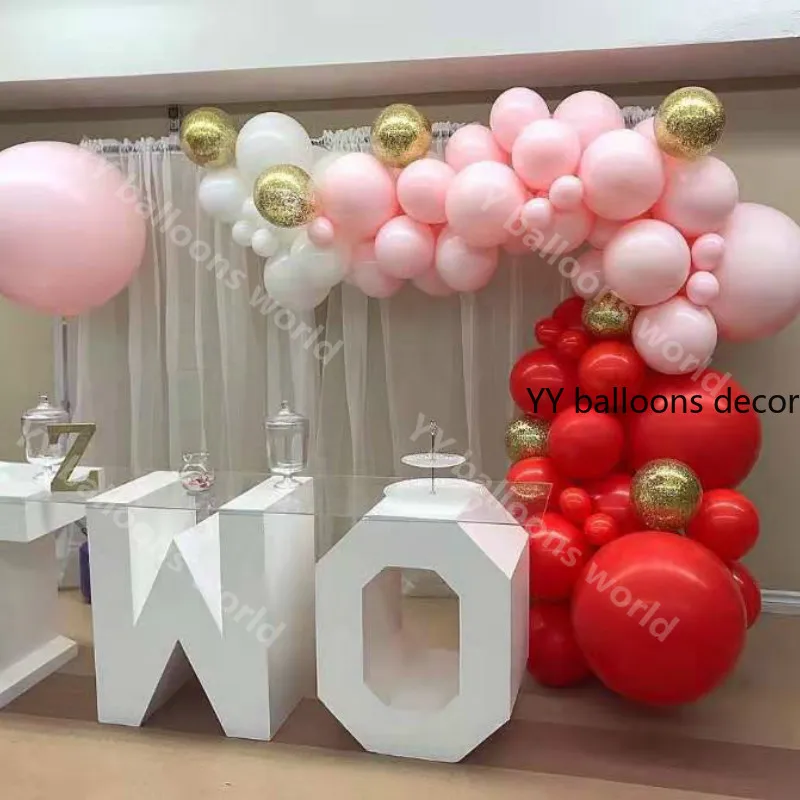 AdfNew Year конфетти Золотой 0 арочный комплект белый розовый красный латекс 1 s