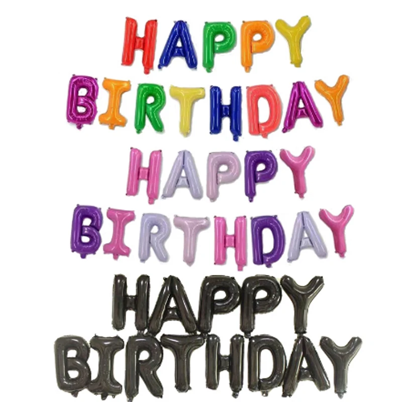 16 дюймов буквы фольгированные шары С Днем Рождения Happy День рождения украшения