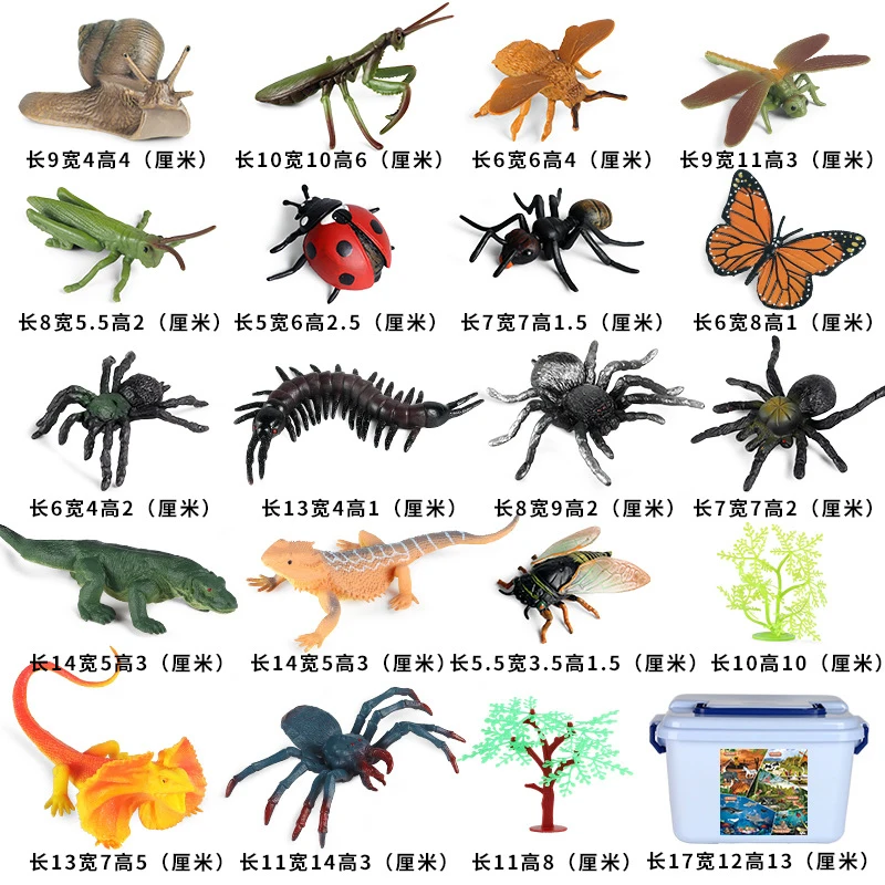 

Simulation Animal Insect Model Children Tricky Toy Mantis Ant Dragonfly Centipede Spider Know Set Figure Ornaments Puzzle