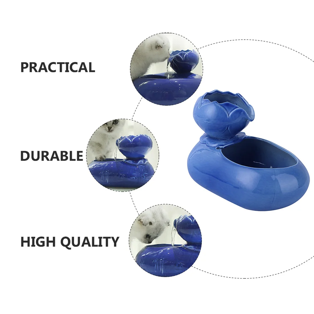 

1pc Circulating Water Feeder Cat Drinking Bowl Cat Drinking Fountain (Blue)