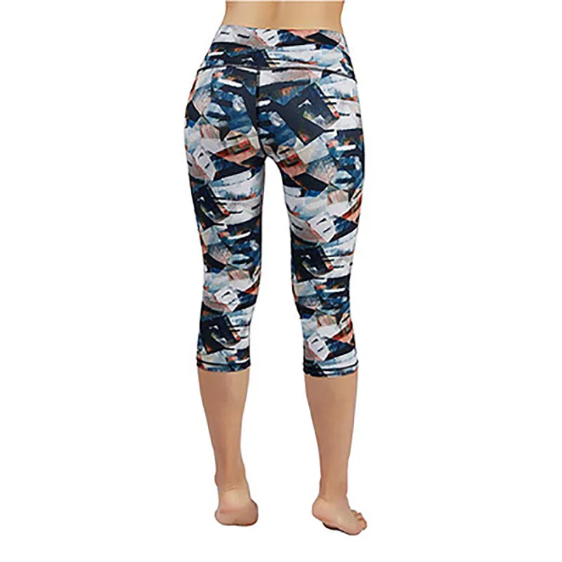 

Women Pantalon De Yoga Stretch Sportswear Floral Printing Leggings High Waist Sports Yoga Training Pants Tight Trousers