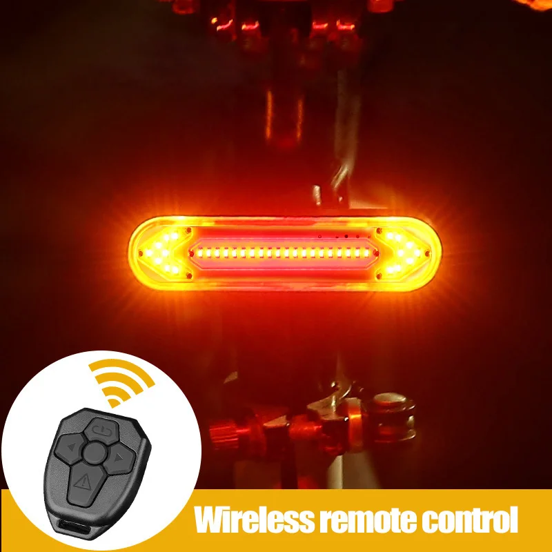 

MTB Road Cycling Tail Light Remote Control Bike Rear Light LED Lamp USB Rechargeable Brake Warning Taillight Bicycle Accessories