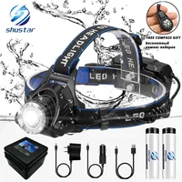 led headlamp fishing headlight t6l2v6 3 modes zoomable waterproof super bright camping light powered by 2x18650 batteries