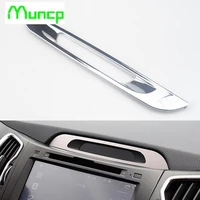 abs chrome center console cd outlet galvanic styling sticker case for kia sportage r 2011 2012 2013 2014 2015