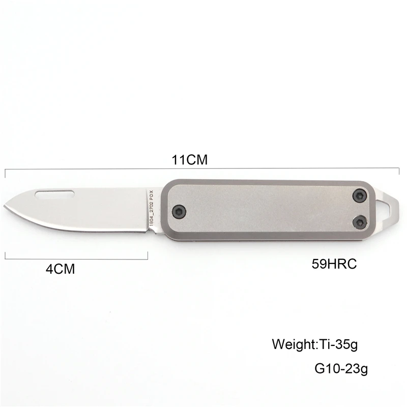 Карманный нож из титана для повседневного использования острый складной D2