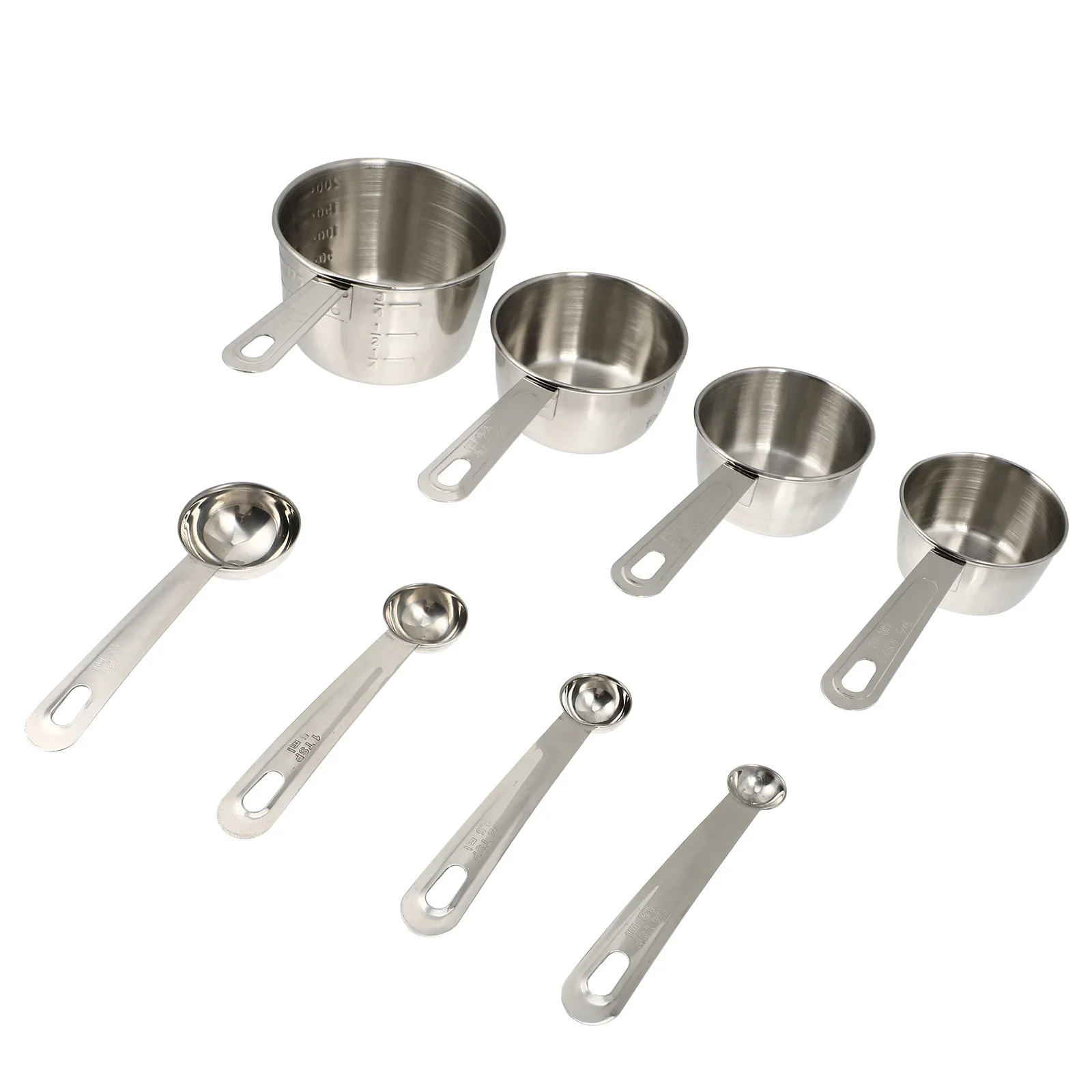 

8Pcs Practical Coffee Tea Kitchen Accessories Seasoning Spoons (Silver)