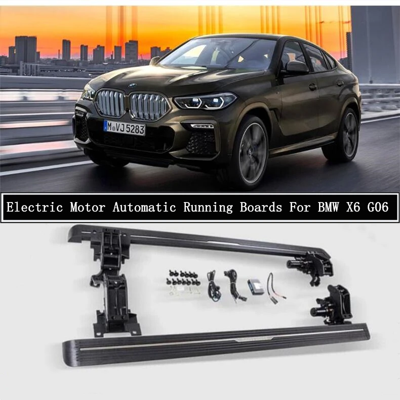 

Автоматический переключатель электродвигателя, закрытые подножки для BMW X6 G06, 2019, 2020, 2021 +, боковые подножки, педали, Нерф