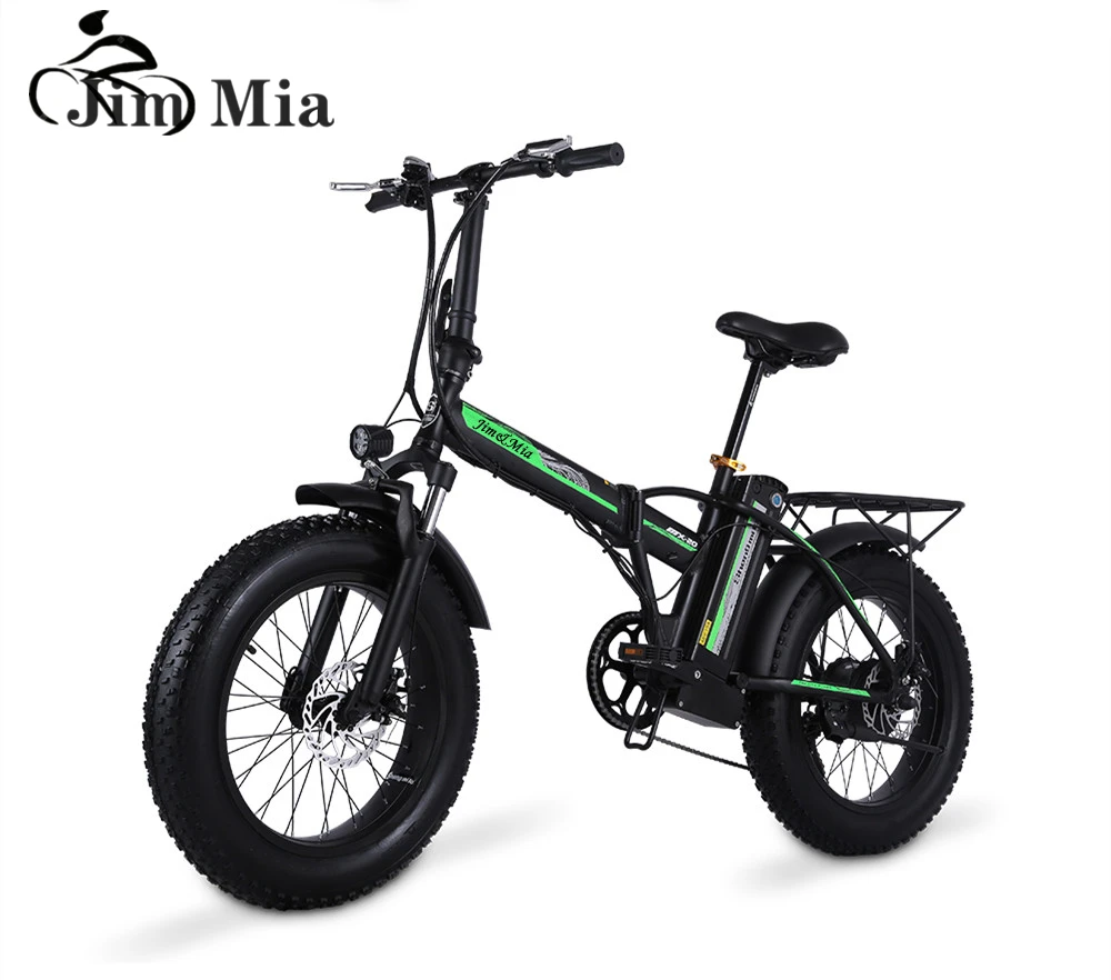 

Jim mia 20 zoll 4,0 fett reifen faltbare elektrische fahrrad 500W 48V strand cruiser lithium-batterie unterstützt fahrrad