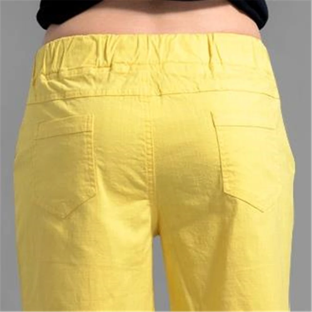 Женские весенние технические однотонные прямые штаны до колен со средней
