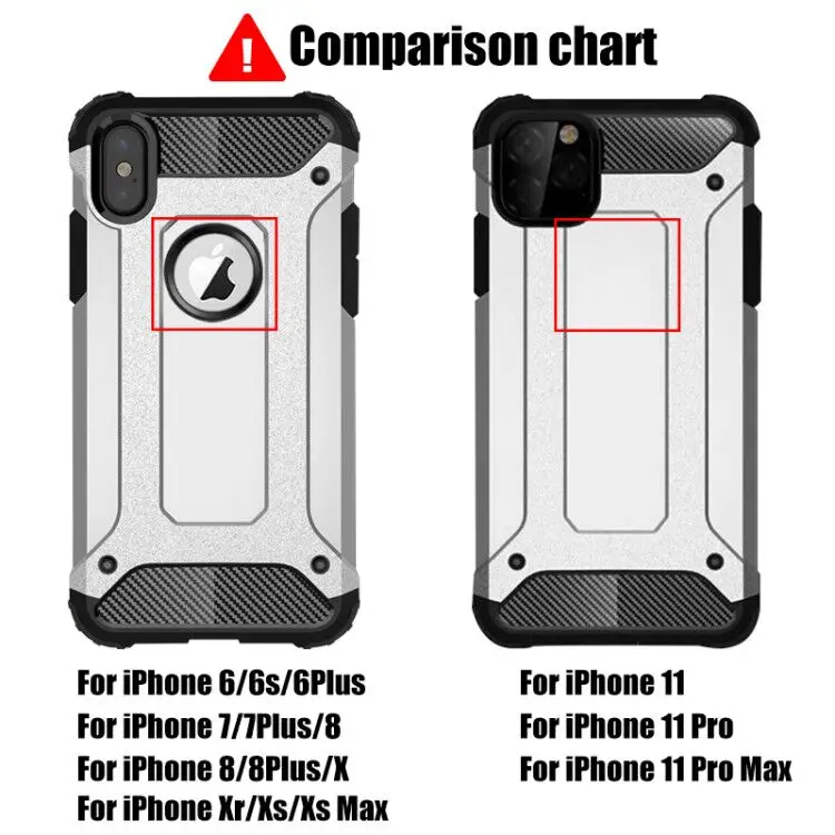 Бронированный противоударный чехол для iPhone 11 Pro Max X XS XR 7 8 6 6s Plus гибридный