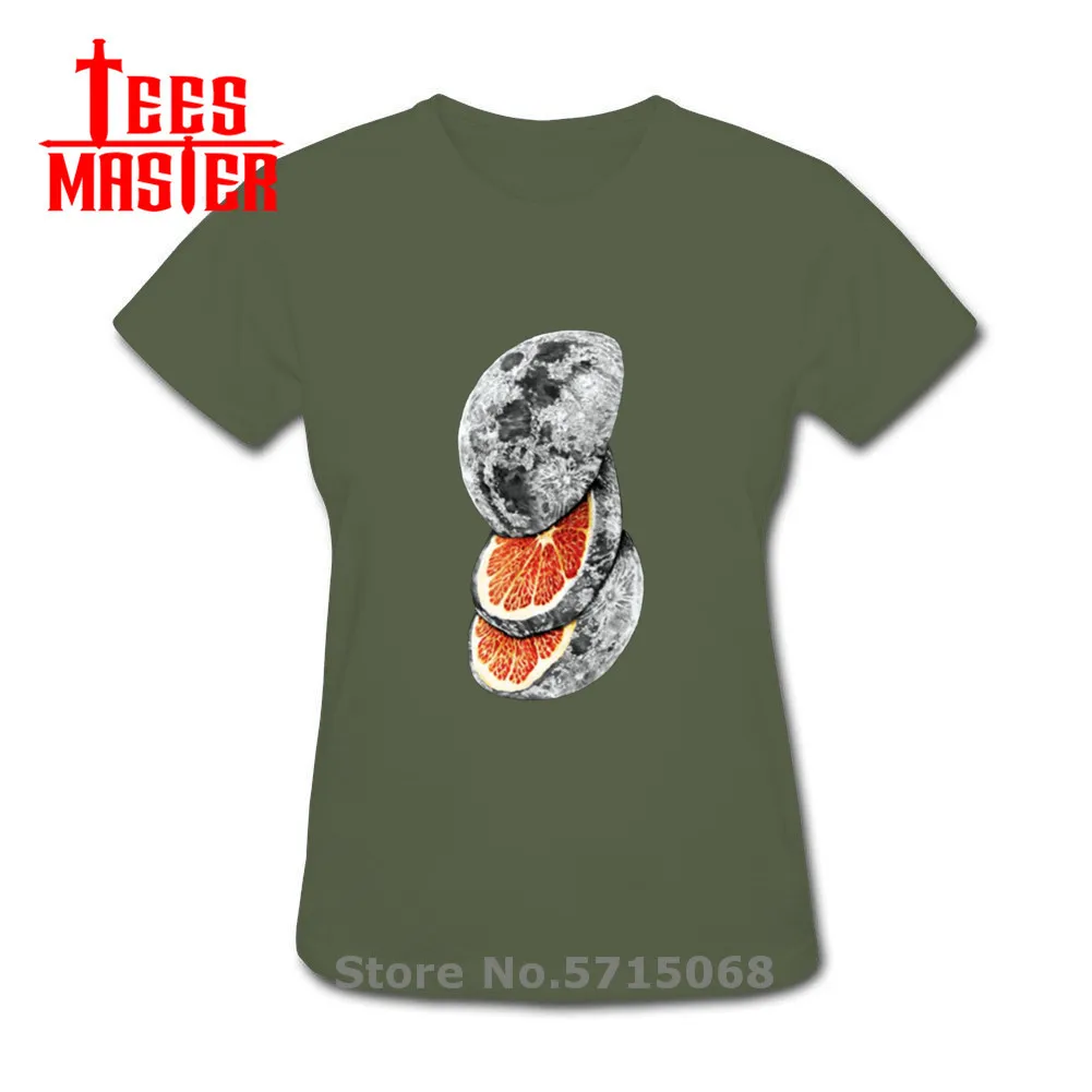 Забавные ломтик фрукты Moon футболка для мужчин фрукт в виде Луны и женщин