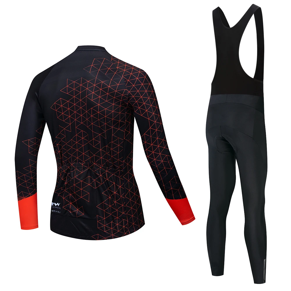 2019 длинный рукав комплект велосипедной одежды NW Pro team Jersey мужской костюм дышащий