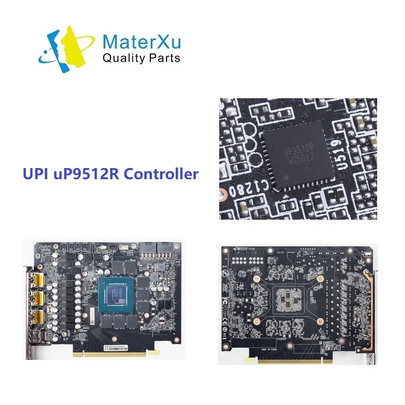 

MasterXu Pro Parts GPU Voltage 12-phase Managed UPI uP9512R Controller for Repair GeForce RTX 3070 Ti Mainboard