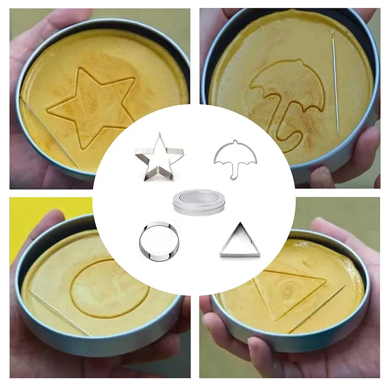 

Игра «кальмар», круглая форма для приготовления печенья с шестью делениями, инструменты для изготовления печенья, пентаграмма, треугольный...