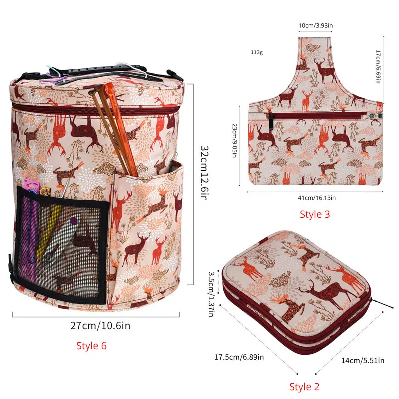 Пустая сумка для хранения пряжи вязаных крючков и игл сделай сам инструменты