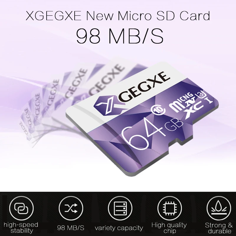 XGEGXE 32 Гб карта памяти 8 оперативной 16 встроенной 64 ГБ 128 карт Micro SD высокое Скорость
