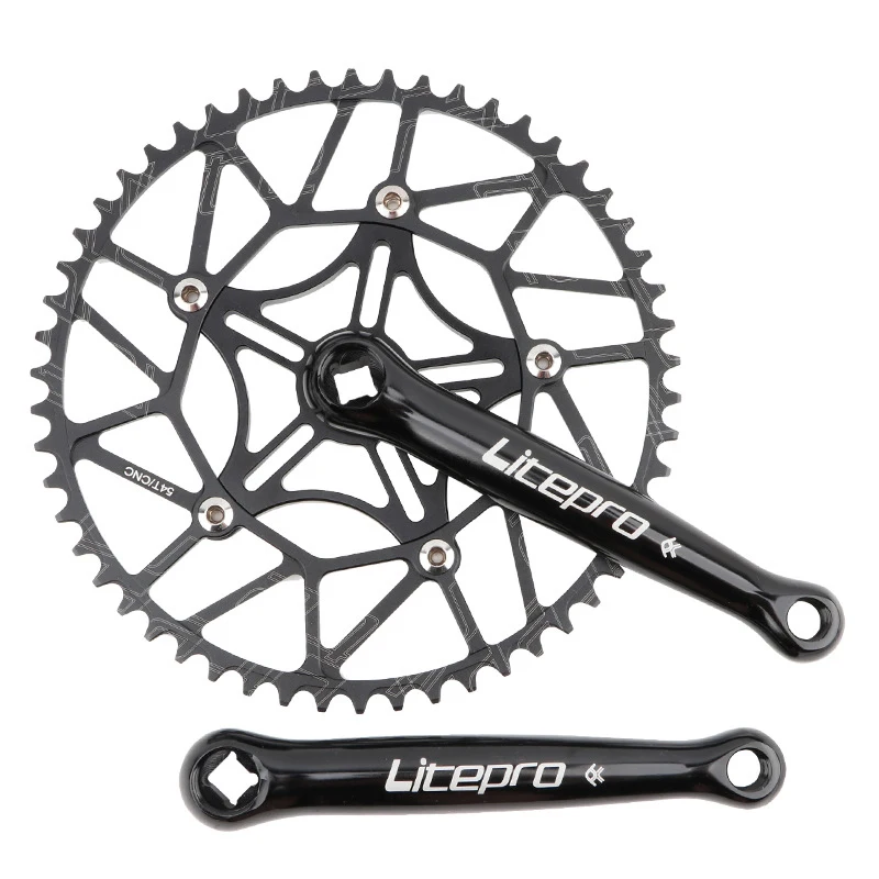 

Litepro Folding Bike Crankset 130BCD 170mm Crank Arm with 58T Chainring for Single Speed Bicycle